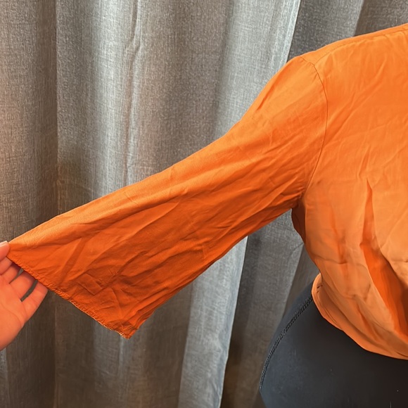Orange Zara wrap blouse - Picture 2 of 3